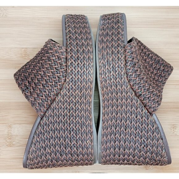 Nine West Womens Sz 8.5 M Everie Woven High Platform Wedge Sandals - Picture 4 of 10